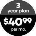 3
year plan $40.99 per mo.